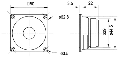 Visaton FRWS5 = 4 Ohm 10Watt  nr. 2209