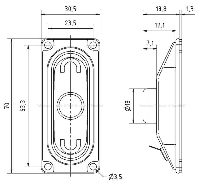 Visaton Fullrange Speaker SC 3.7 ND WP 8 Ohm 2-4W nr. 8030