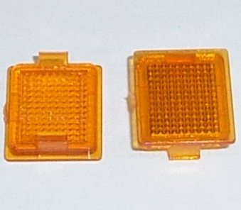 WEDICO 25750 Glaasje 4K achterlicht rechthoek ORANGE p/s
