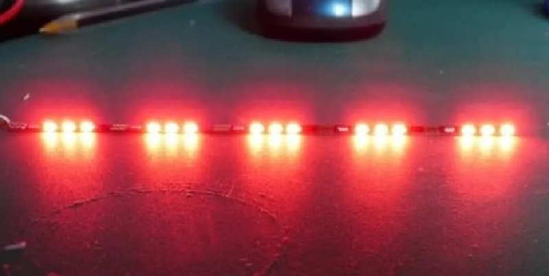 Wetronic Led Strip Contour Verlichting ORANGE 5x3leds 7-12V