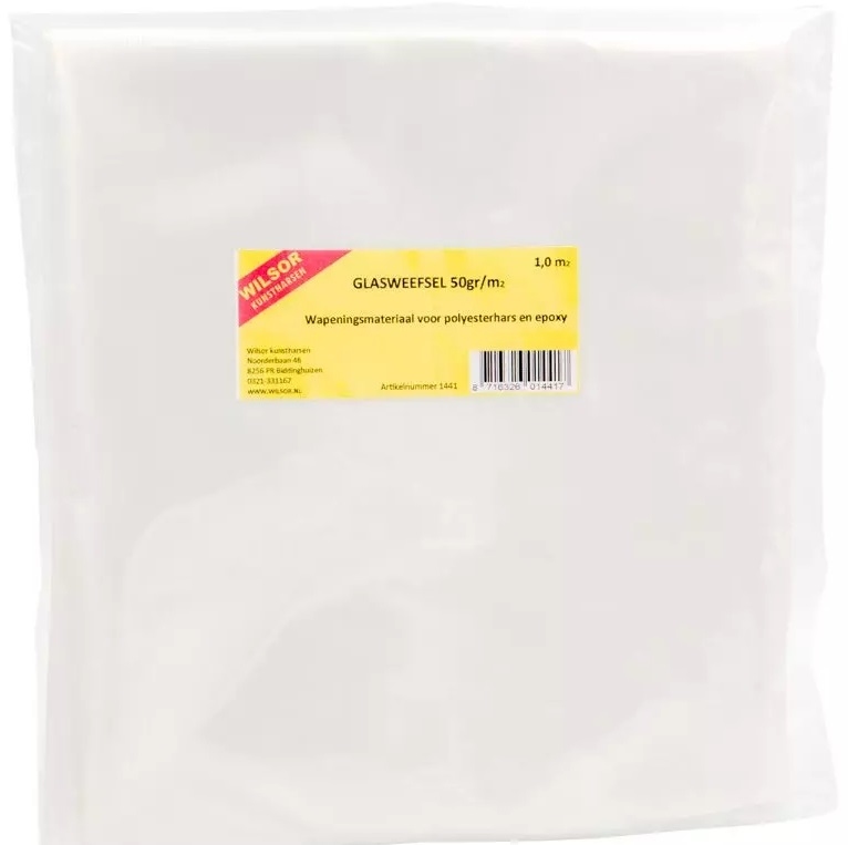 Wilsor Glasweefseldoek geweven 50gr/m2  1,5m2 groot