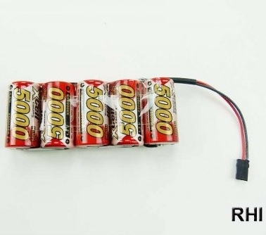X-Cell 6V / 5000mAh Stickpack 5 sub-C cel Servostekker UNI