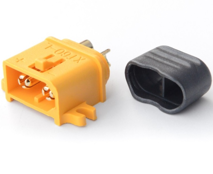 XT60L  Male Bullet Connector w Sheath Housing pack 10st
