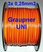 Servokabel vd rol GRAUPNER 3x0,25mm2 PLAT p/m