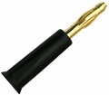 Bananenstekker GOLD / Male 4mm Zwart 71651