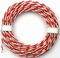 Draad massief 2 aderig 0,5mm2  Rood/Wit  5 meter 50520