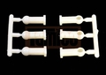 Tamiya 50633  kogelkop 4mm set wit kunststof M2  (6pce)