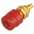 Telefoonbus gold 4mm met soldeeraansl. BOARD - ROOD 71670