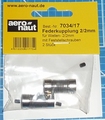 Aandrijf koppeling met veer-as 2/2mm VE2 stuks 7034/17
