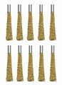 Glasvezelpen stift messing borstel 4mm 10stuks PBU1020
