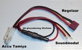 Beier Accu Y-kabel Tamiya-DEANS Beier soundmodul USM-RC 26cm Envelop