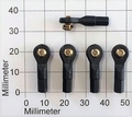 Robbe 5205 Kogelgewricht 24mm kogel+voet 4,8mm M2/2mm 5 Stk Envelop