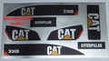 CAT 336D Sticker Silver glans Decal Huina 1580 Excavator