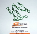 GF-0410-002 - Body Clips - 45° Bent - Small - Green - 10 pcs Envelop