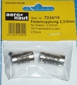 Aandrijf koppeling met veer-as 2,3/3mm VE2 stuks 7034/19