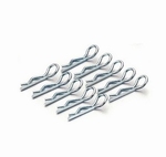RCP-11042 BODY CLIPS 1:12 , Chroom 10 stuks klein