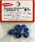 Kyosho 1-N4056FN-B Nut (M4x5.6/Flanged/Nylon/Steel/Blue/8pcs)